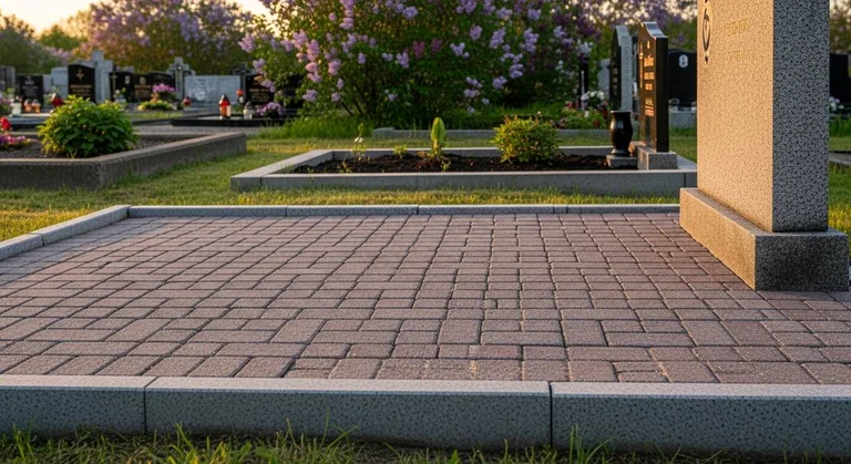 Гранитная плитка светлого тона с цоколем, образец ПМ047 в Мурманске