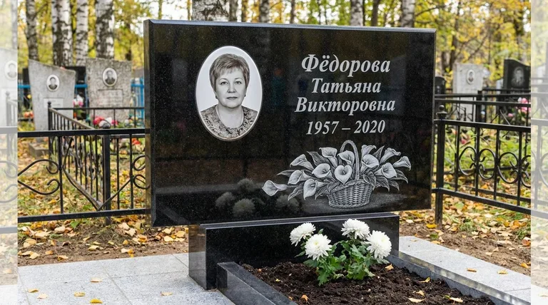 Памятник с гравировкой калл — выполненная работа «Фёдорова» в Мурманске