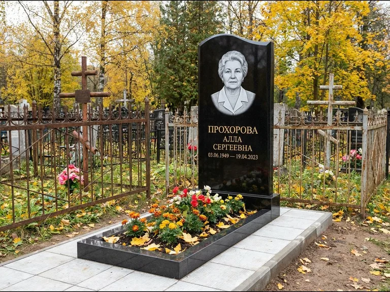 Гравировка портрета на чёрном граните — выполненная работа 8 в Мурманске