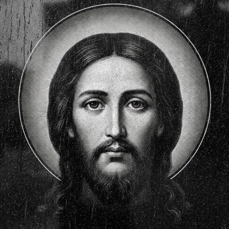 Эскиз иконы: «Моление о чаше» (полутон) — сюжетная композиция, гравировка на памятник в Мурманске