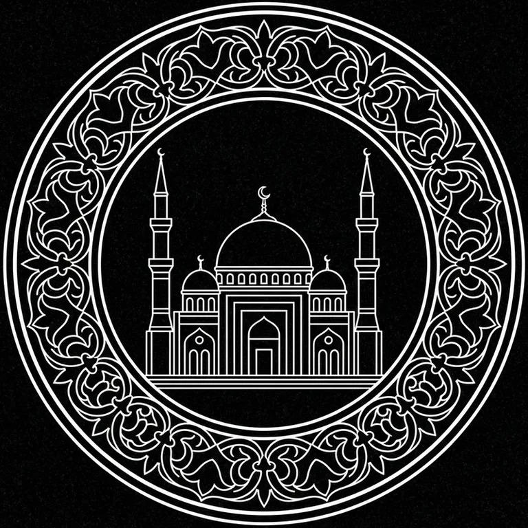 Эскиз: В медальоне — круглый медальон с восточным кантом в Мурманске
