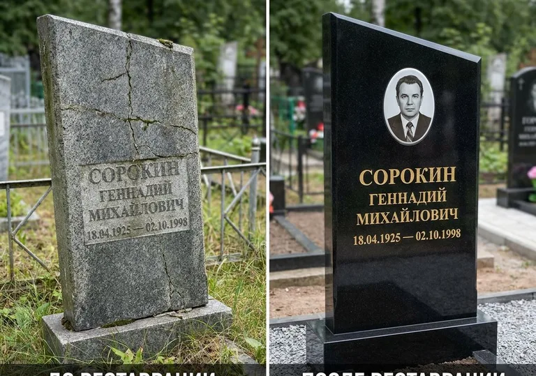 Полная реставрация старого памятника: до и после в Мурманске