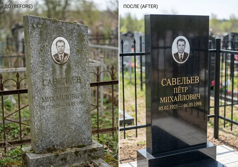 Комплексная реставрация старого памятника: до и после в Мурманске