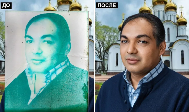 Ретушь фото на памятник — цветокоррекция и колоризация: до и после в Мурманске