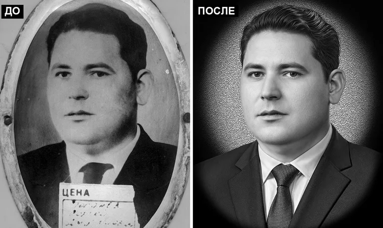 Ретушь фото на памятник — реставрация фотографии: до и после в Мурманске