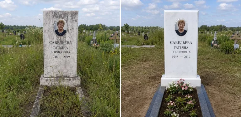 Диптих №21: кованая оградка с пиками — очищена от ржавчины, подкрашена чёрным в Мурманске