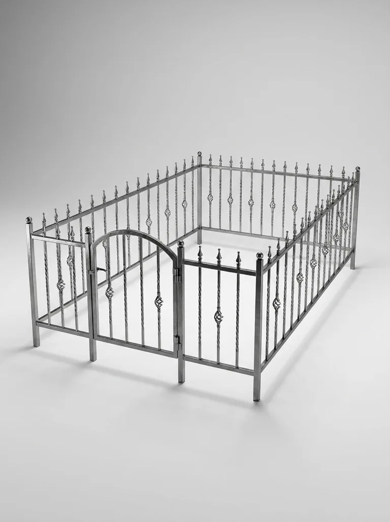 Модель ограды на могилу ОГ023 — установка в Мурманске