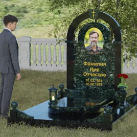 Памятник православный вертикальный комбинированный - П031