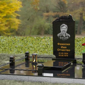 Вертикальный гранитный светский памятник - П149