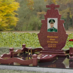 Вертикальный гранитный памятник на одного - П198