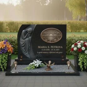Элитный Гранитный или металлический горизонтальный памятник - ПН119