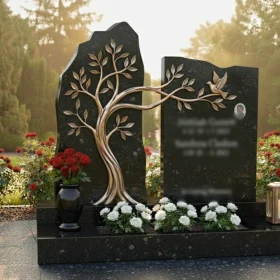 Элитный гранитный памятник на двоих - ПН234
