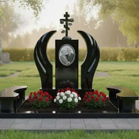 Элитный православный памятник на двоих - ПН382