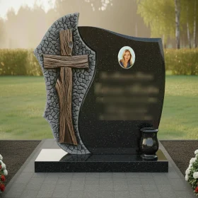 Православный комбинированный памятник вертикальный - ПН624
