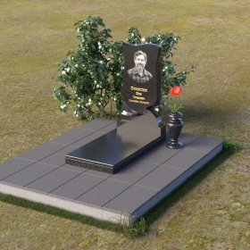 Гранитный памятник блю перл вертикальный - ПВ125