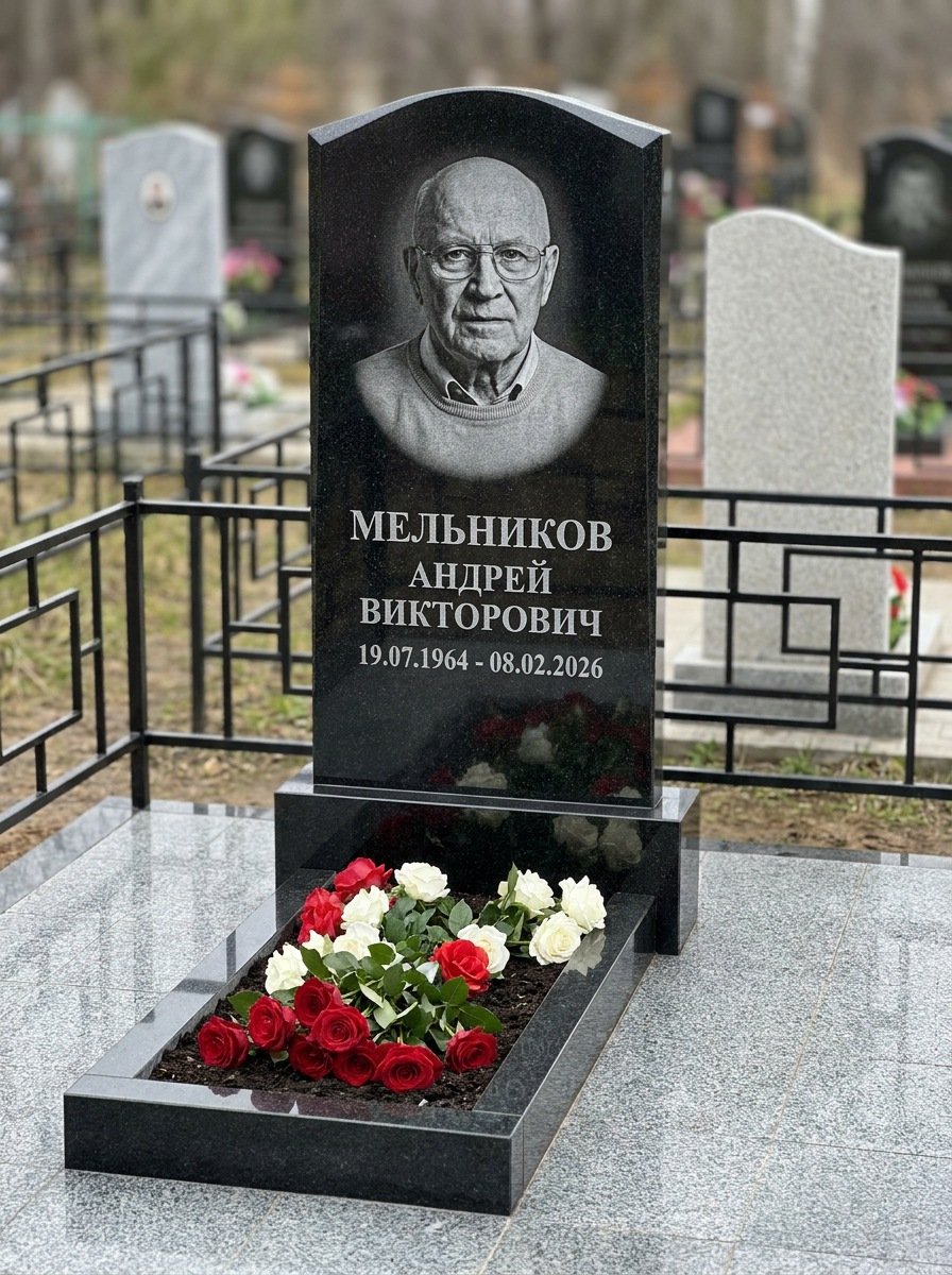 Портрет на памятнике в Мурманске — Мелкое лицо с общего фото — портрет под гравировку