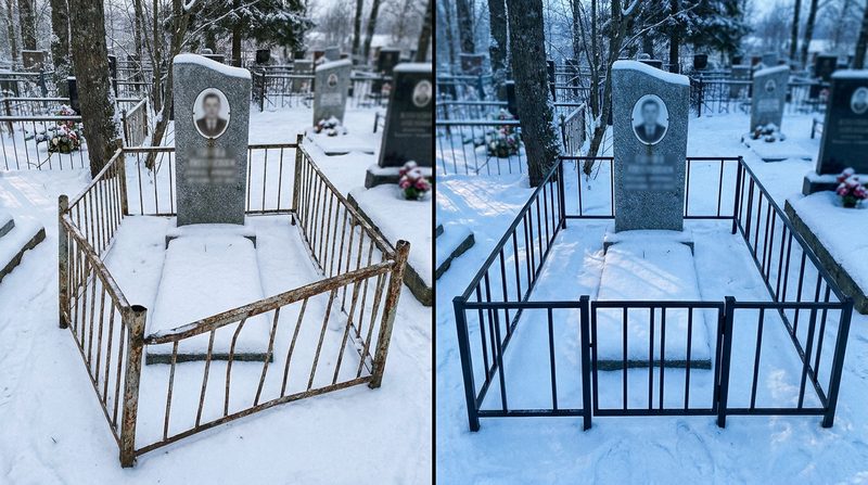 Установка ограды в Мурманске — пример 1