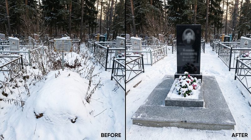 Установка памятника в Мурманске — пример 2